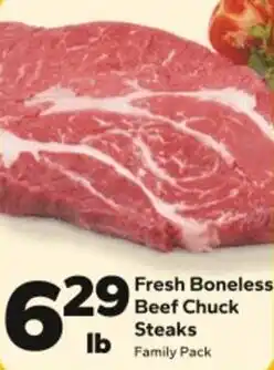 Save a Lot Fresh Boneless Beef Chuck Steaks offer