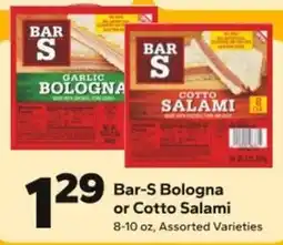 Save a Lot Bar-S Bologna or Cotto Salami offer