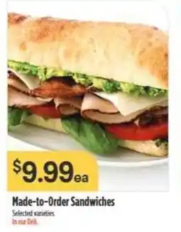 Nob Hill Made-to-Order Sandwiches offer