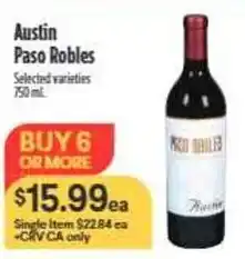 Nob Hill Austin Paso Robles offer