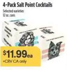 Nob Hill Salt Point Cocktails offer