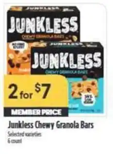 Nob Hill Junkless Chewy Granola Bars offer