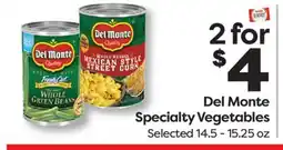 Weis Markets Del Monte Specialty Vegetables offer