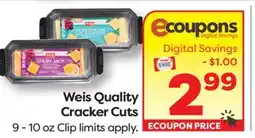 Weis Markets Weis Quality Cracker Cuts offer