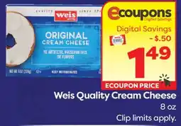 Weis Markets Weis Quality Cream Cheese offer
