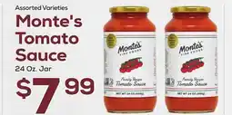 DeCicco & Sons Monte's Tomato Sauce offer