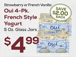 DeCicco & Sons Oui 4-Pk. French Style Yogurt offer