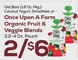DeCicco & Sons Once Upon A Farm Organic Fruit & Veggie Blends 3.2-4 Oz. Pouch offer