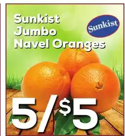 DeCicco & Sons Sunkist Jumbo Navel Oranges offer