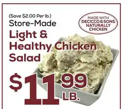 DeCicco & Sons Light & Healthy Chicken Salad offer