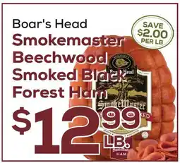 DeCicco & Sons Boar's Head Smokemaster Beechwood Smoked Black Forest Ham offer