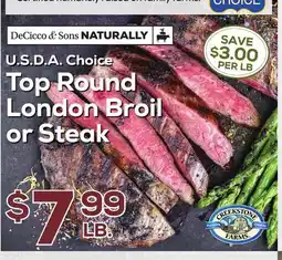DeCicco & Sons Top Round London Broil or Steak offer