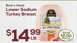 DeCicco & Sons Boar's Head Lower Sodium Turkey Breast offer