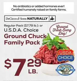 DeCicco & Sons DeCicco & Sons Naturally Ground Chuck Family Pack offer