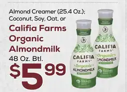DeCicco & Sons Califia Farms Organic Almondmilk 48 Oz. Btl offer