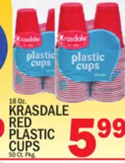 C Town KRASDALE RED PLASTIC CUPS offer