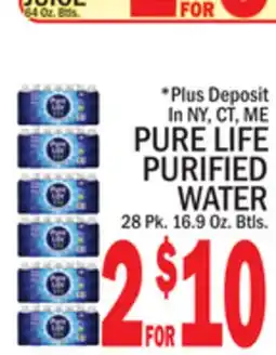 C Town PURE LIFE PURIFIED WATER offer