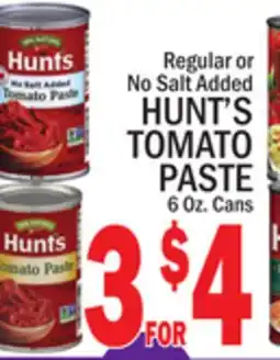 C Town HUNT'S TOMATO PASTE offer