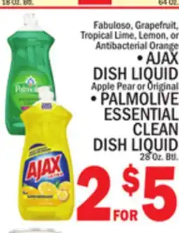 C Town • AJAX DISH LIQUID • PALMOLIVE ESSENTIAL CLEAN DISH LIQUID offer