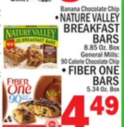 C Town NATURE VALLEY BREAKFAST BARS, FIBER ONE BARS offer