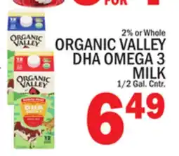 C Town ORGANIC VALLEY DHA OMEGA 3 MILK offer
