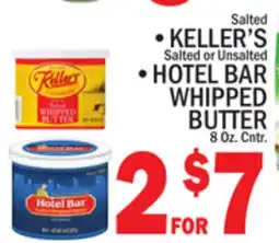 C Town KELLER'S Salted or Unsalted HOTEL BAR WHIPPED BUTTER offer