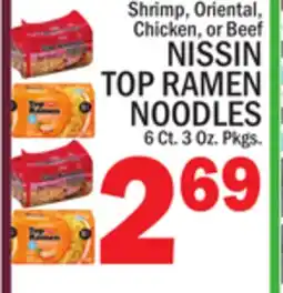 C Town NISSIN TOP RAMEN NOODLES offer