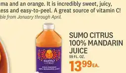 Kings Food Markets SUMO CITRUS 100% MANDARIN JUICE offer