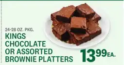 Kings Food Markets KINGS CHOCOLATE OR ASSORTED BROWNIE PLATTERS offer