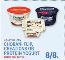 Kings Food Markets CHOBANI FLIP, CREATIONS OR PROTEIN YOGURT offer