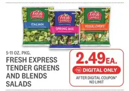 Kings Food Markets FRESH EXPRESS TENDER GREENS AND BLENDS SALADS offer