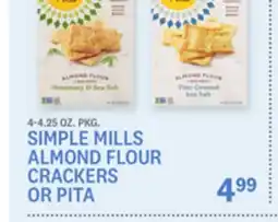 Kings Food Markets SIMPLE MILLS ALMOND FLOUR CRACKERS OR PITA offer