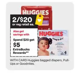 CVS Huggies bagged diapers, Pull-Ups or Goodnites offer