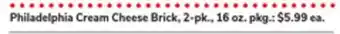 ACME Philadelphia Cream Cheese Brick offer