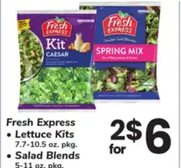 ACME Fresh Express Lettuce Kits 7.7-10.5 oz. pkg. Salad Blends 5-11 oz. pkg offer