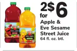ACME Apple & Eve Sesame Street Juice offer