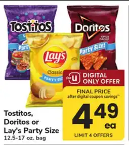 ACME Tostitos, Doritos or Lay's Party Size offer