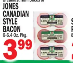 Bravo Supermarkets JONES CANADIAN STYLE BACON offer