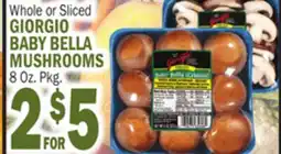 Bravo Supermarkets GIORGIO BABY BELLA MUSHROOMS offer