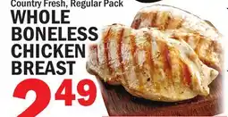 Bravo Supermarkets WHOLE BONELESS CHICKEN BREAST offer