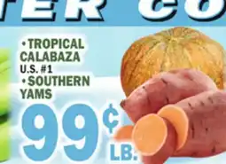 Bravo Supermarkets •TROPICAL CALABAZA U.S. #1 • SOUTHERN YAMS offer