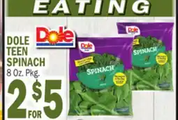 Bravo Supermarkets DOLE TEEN TEEN SPINACH offer