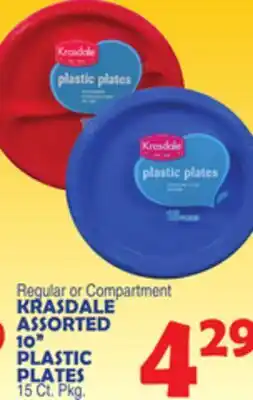 Bravo Supermarkets KRASDALE ASSORTED 10 PLASTIC PLATES offer