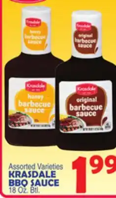 Bravo Supermarkets KRASDALE BBQ SAUCE offer