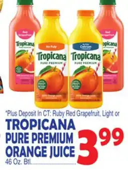 Bravo Supermarkets TROPICANA PURE PREMIUM ORANGE JUICE offer