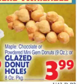 Bravo Supermarkets GLAZED DONUT HOLES offer