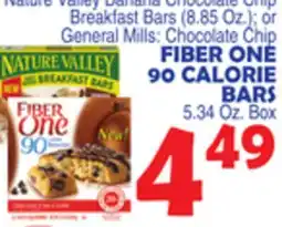 Bravo Supermarkets FIBER ONE 90 CALORIE BARS 5.34 Oz. Box offer