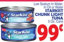 Bravo Supermarkets STARKIST CHUNK LIGHT TUNA offer