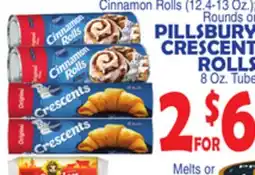 Bravo Supermarkets PILLSBURY CRESCENT ROLLS 8 Oz. Tube offer