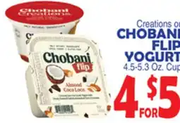 Bravo Supermarkets CHOBANI FLIP YOGURT offer